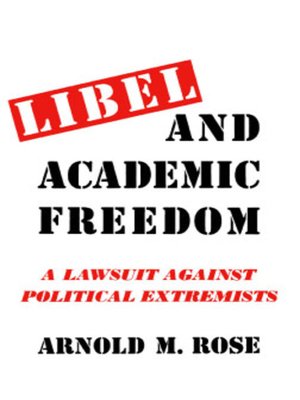 cover image of Libel and Academic Freedom